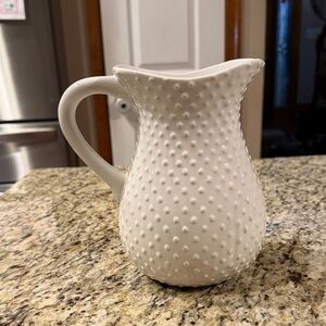 Source Unknown Cream Textured Vase
